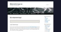 Desktop Screenshot of miljomarkningar.se