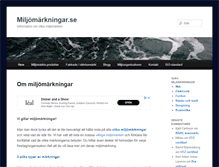 Tablet Screenshot of miljomarkningar.se